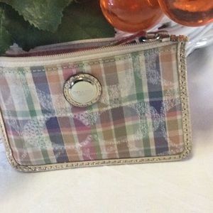 COACH plaid card holder!
